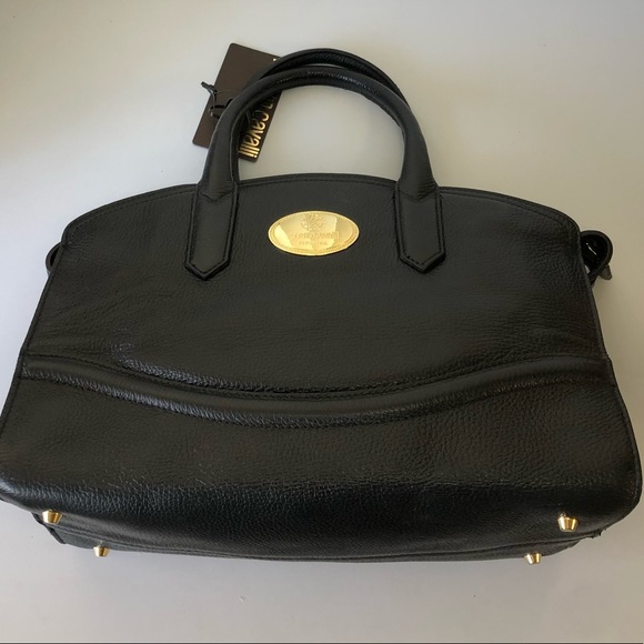 Roberto Cavalli Handbags - Roberto Cavalier black Leather Handbags, tote bag, like new